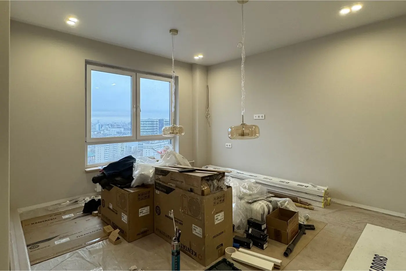 чистовая отделка зала в новостройке