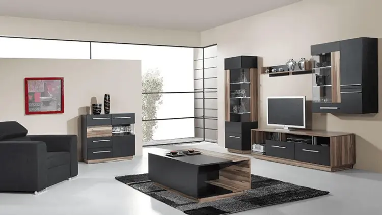 гостиная в черном цвете