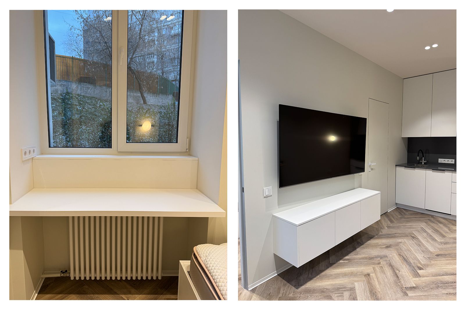 подоконник как стол