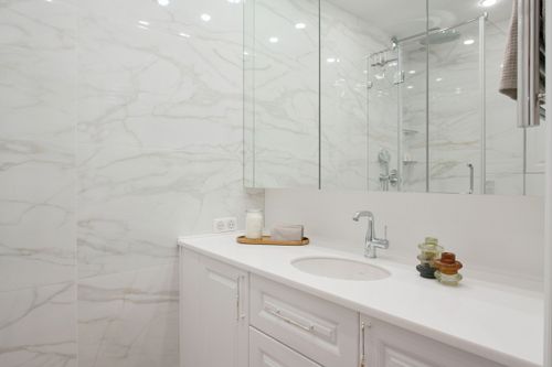 Ремонт ванной комнаты в стиле классицизм фото 5