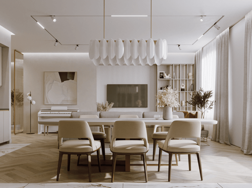 дизайн совмещенной кухни