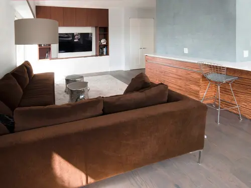 гостиная совмещенная с кухней