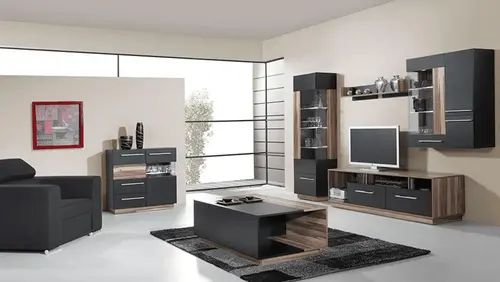 гостиная в черном цвете