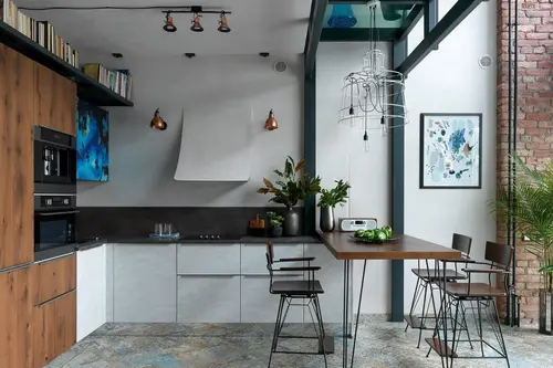 индустриальный интерьер кухни