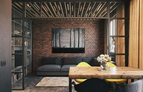 индустриальный стиль в интерьере квартиры