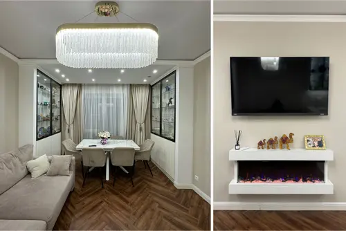 стол в гостиной фото