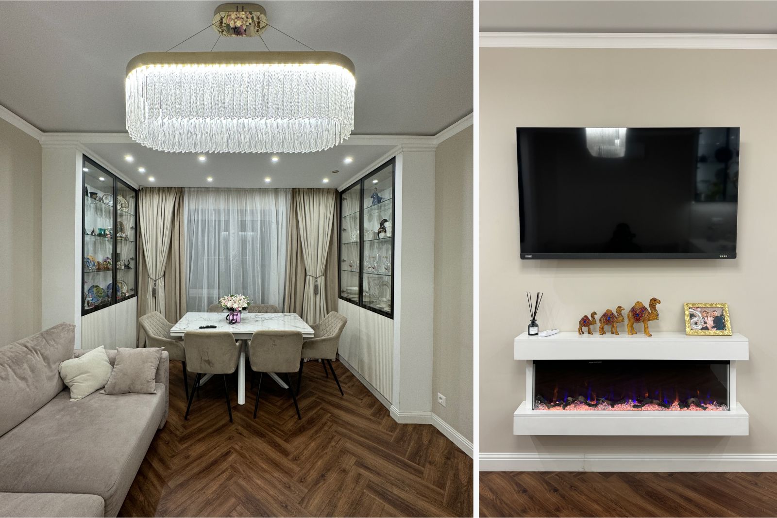 стол в гостиной фото